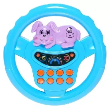 Руль музыкальный "Едем в зоопарк", световые и звуковые эффекты, работает от батареек