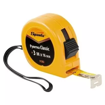 Рулетка "Classic", 3 м, 16 мм, пластиковый корпус