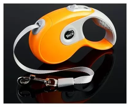 Рулетка Diil, 3 м, до 10 кг, лента, прорезиненная ручка, оранжевая с серым