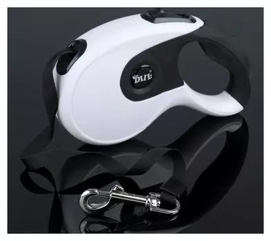 Рулетка Diil, 5 м, до 40 кг, лента, прорезиненная ручка, черная с белым