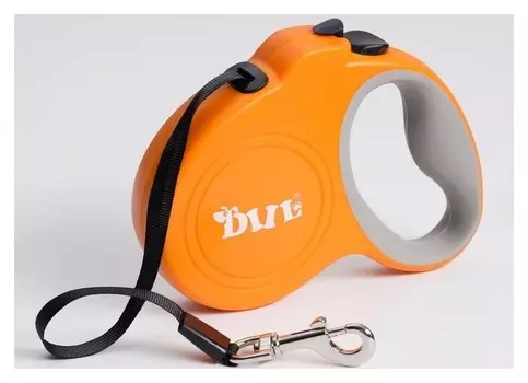 Рулетка Diil с прорезиненной ручкой, 4 м, до 20 кг, лента, оранжевая