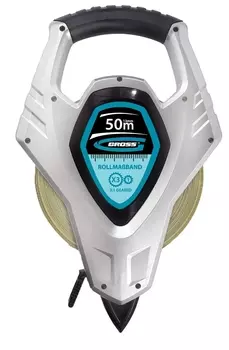 Рулетка геодезическая 50 м х 13 мм, откр. корп, металлическая лента, Super-нейлон, двусторонняя шкала