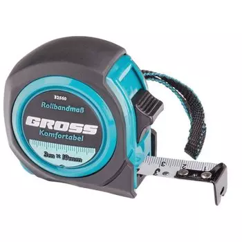 Рулетка Komfortabel 3 м х 19 мм, обрезиненный корпус