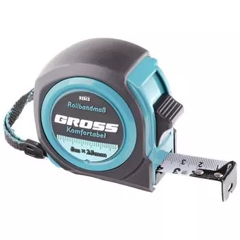 Рулетка Komfortabel 8 м х 25 мм, обрезиненный корпус