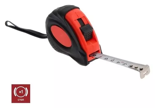 Рулетка лом, обрезиненный корпус, 3 м х 15 мм