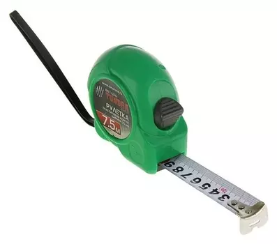 Рулетка Tundra, пластиковый корпус, 7.5 м х 25 мм