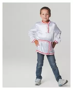 Русская народная рубаха для мальчика, р-р 64, рост 122-128 см