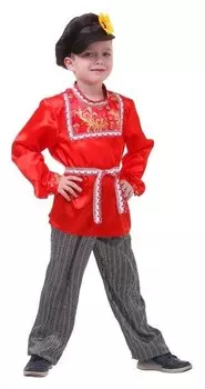 Русский народный костюм "Хохлома" для мальчика, р-р 68, рост 134 см