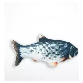 Рыба с двигающимся хвостом+usb-зарядка, 25 см, синяя