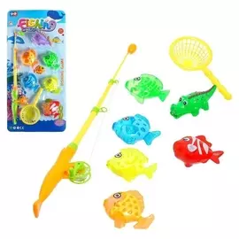 Рыбалка «Большой улов» 6 рыбок, 1 удочка, сачок