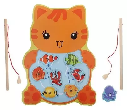 Рыбалка "Котенок", 8 элементов, 2 удочки