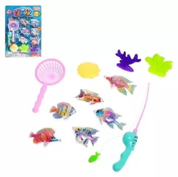 Рыбалка «Красивые рыбки» 9 рыбок, удочка, сачок