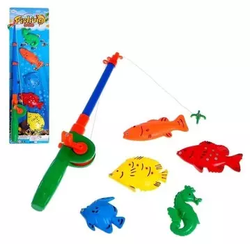 Рыбалка «Весёлая рыбалка», 1 удочка, 5 рыбок
