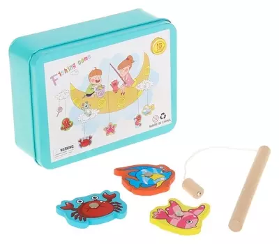 Рыбалка в металлической коробочке, удочка в наборе