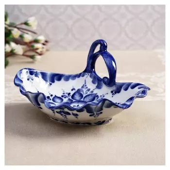 Салатник «Цветок», 17,5х13,5х8 см, гжель