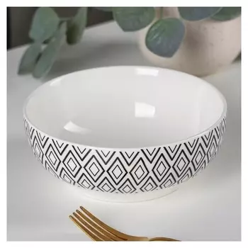 Салатник доляна «Марокко», 370 мл, цвет белый