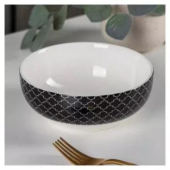 Салатник доляна «Марокко», 370 мл, цвет чёрный