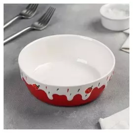 Салатник керамический Клубничка, 15х5 см