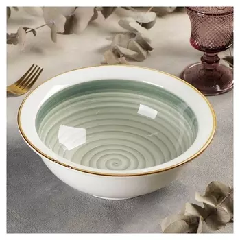 Салатник «Крафт», 1,4 л, 23×8 см, цвет темно-зелёный