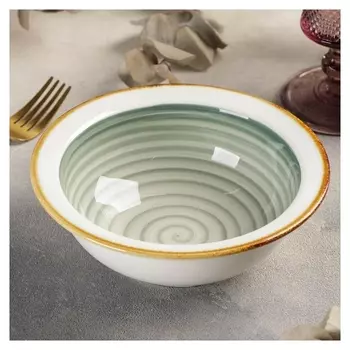 Салатник «Крафт», 600 мл, 18×6 см, цвет темно-зелёный