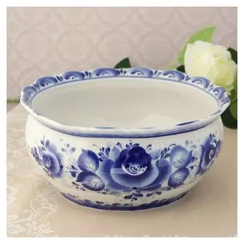 Салатник «Круглый», 23,5х23,5х11 см, гжель