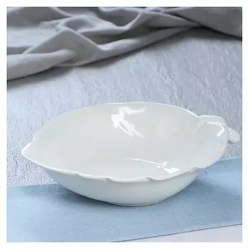 Салатник "Листок", белый, 500 мл