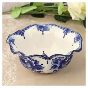 Салатник «Тюльпан», 19х19х7,5 см, гжель