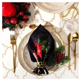 Салфетка декоративная "Happy New Year" 40х40 см, 100% хл, саржа 190 гр/м2