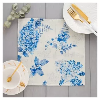 Салфетка декоративная "Сирень" 30*30см,100% п/э