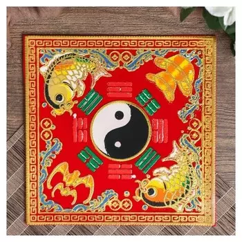 Салфетка денежная 17х17 см "Рыбки инь-ян"