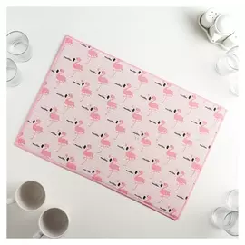 Салфетка для сушки посуды Фламинго, 34×50 см, лён