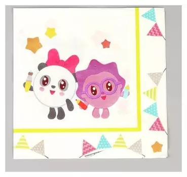 Салфетка «Малышарики», флажки, 33х33 см, 12 шт.