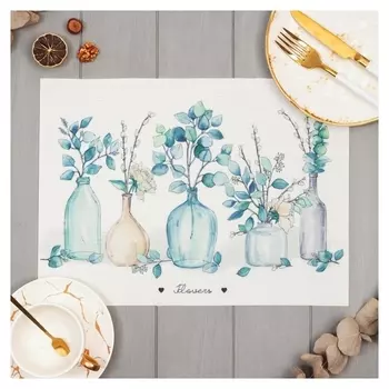 Салфетка на стол доляна "Flowers" ПВХ 40*29см