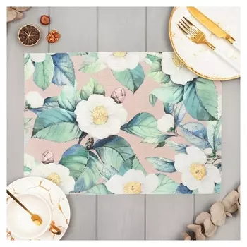 Салфетка на стол доляна "Камелия" ПВХ 40*29см