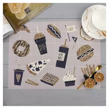 Салфетка на стол "Food", пвх, 40х29 см