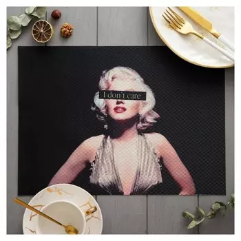 Салфетка на стол "I Don' T Care" пвх, 40х29 см