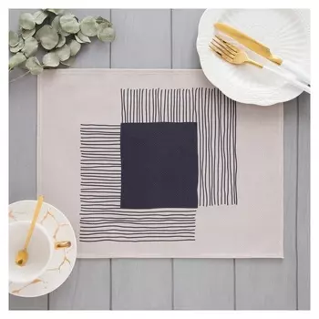 Салфетка на стол "Этика" черный 30*40см,100% п/э