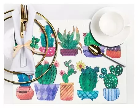 Салфетка на стол "Кактусы" 29*40 см