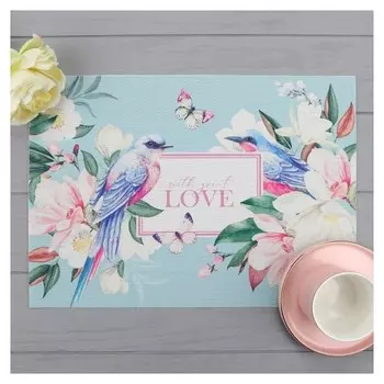 Салфетка на стол "Love", пвх, 40х29 см