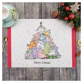 Салфетка на стол "Merry Catmas" 40х29 см