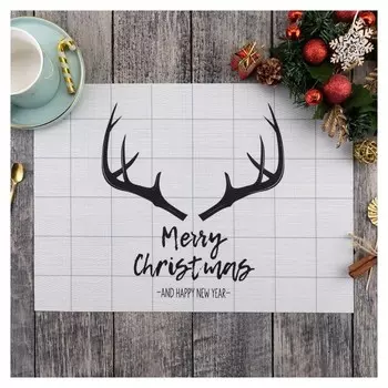 Салфетка на стол Merry Christmas 40х29 см Рога Оленя