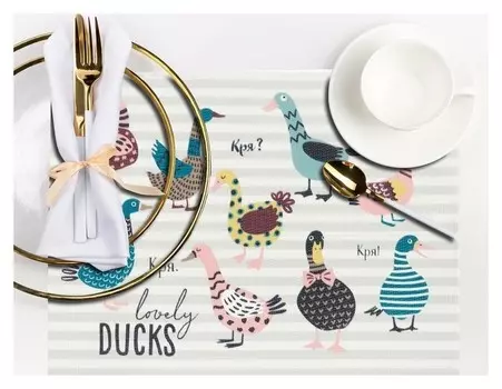Салфетка на стол «Уточки», 29 × 40 см