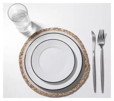 Салфетка плетёная 25×25 см «Мэг» цвет белый