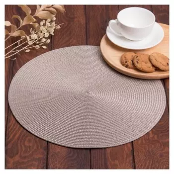 Салфетка сервировочная доляна "Классика", цв.молочный, D 38 см