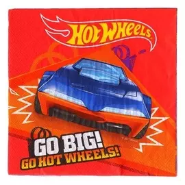 Салфетки бумажные Hot Wheels, трехслойные, 33х33 см, набор 20 шт.