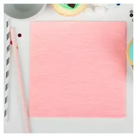 Салфетки бумажные, набор 20 шт., 33 × 33 см, однотонные, выбит рисунок, цвет бледно-розовый