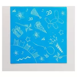 Салфетки бумажные «Неон» Party, цвет голубой, 33 см