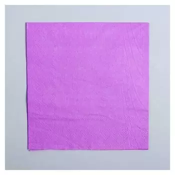 Салфетки бумажные, однотонные, 25х25 см, набор 20 шт., цвет фиолетовый