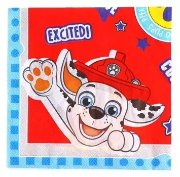 Салфетки бумажные «Щенячий патруль», трехслойные, 33х33 см, 20 шт.