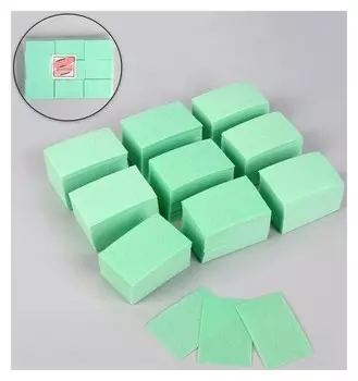 Салфетки для маникюра, безворсовые, плотные, 560 шт, цвет зелёный